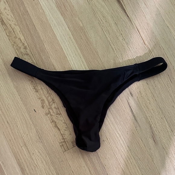 Tanga Bikini High Rise XL Black La Vie En Rose Black Bikini Bottom - Picture 1 of 5